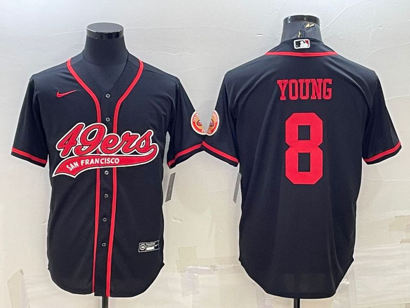 Men San Francisco 49ers #8 Young Black 2022 Nike Co branded NFL Jersey->san francisco 49ers->NFL Jersey